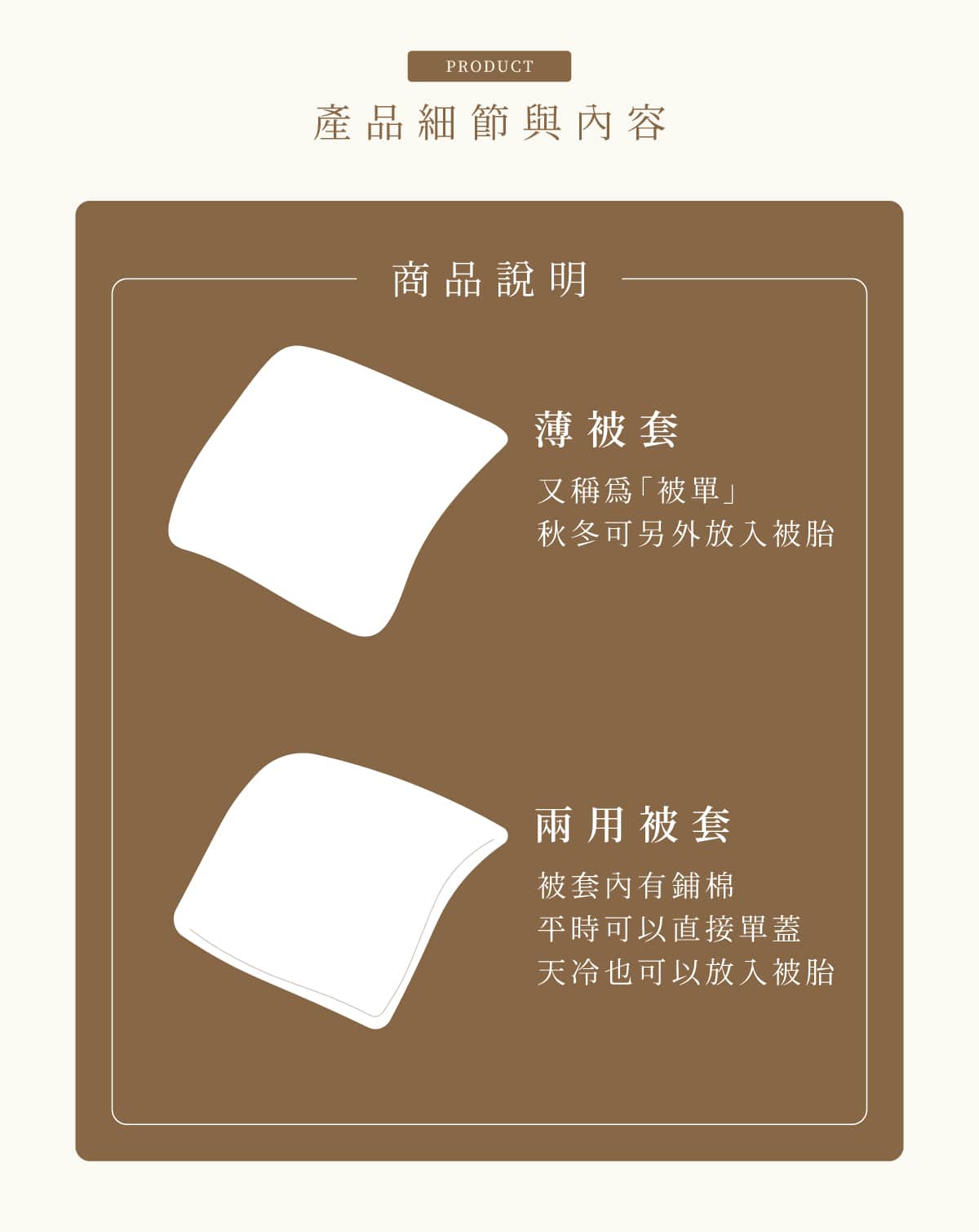 被套商品組合內容