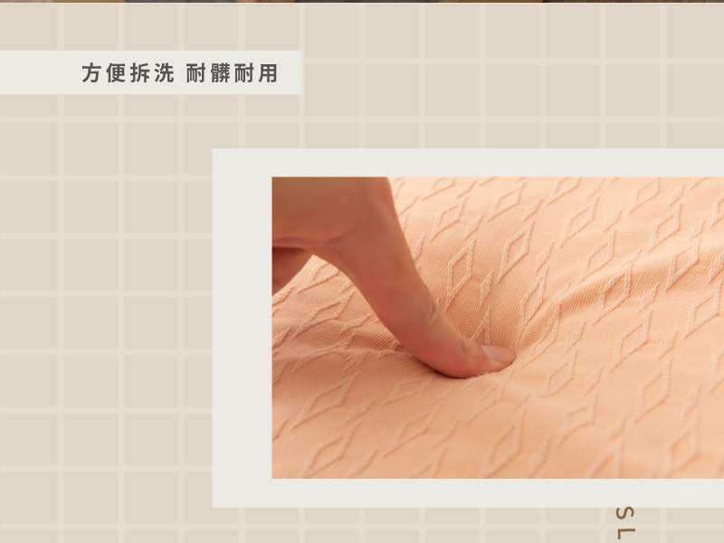 天然夢乳膠薄床墊手掌按壓觸感