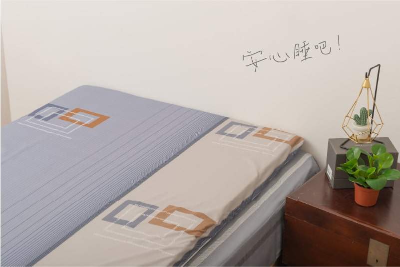 純棉透氣墊鋪平情境照