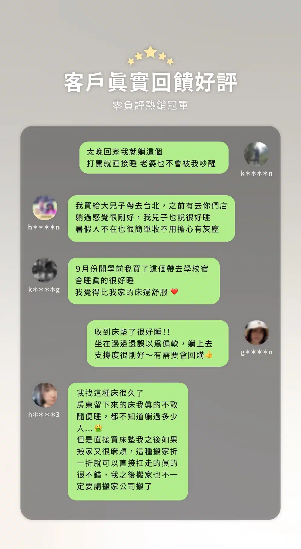 獨立筒薄床墊-商品詳細頁使用者推薦