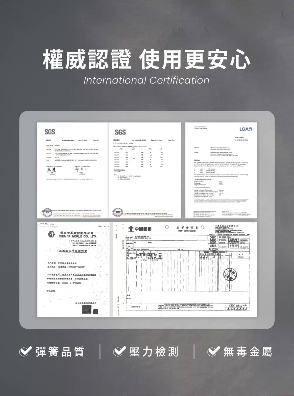 獨立筒薄床墊-商品詳細頁品質認證