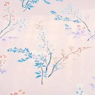 精梳棉床包兩用被-粉花春戀-表布花色