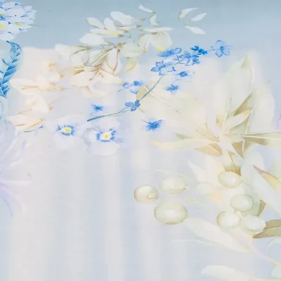 精梳棉床包兩用被-青花水月-表布花色